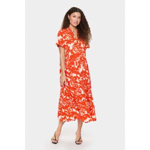 Jurk A-shape Poinciana Water Blooms multicolour