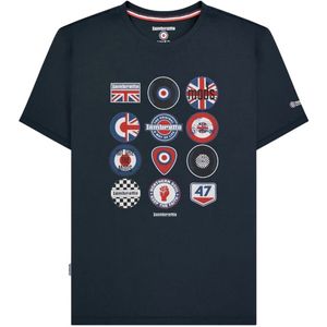 Lambretta Heren Badge T-Shirt (Marine)