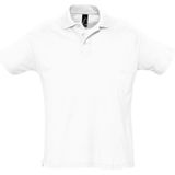 SOLS Heren Zomer II Pique Poloshirt Met Korte Mouwen (Wit) - Maat 2XL