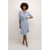 Jurk Feminine blue white