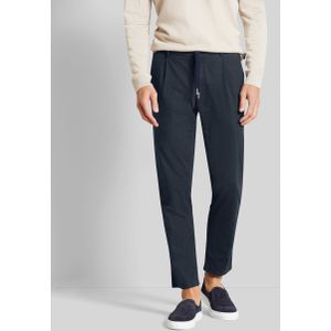 Bugatti - Geplooide Broek - Katoen-Linnenmix - Taps Toelopende Pasvorm