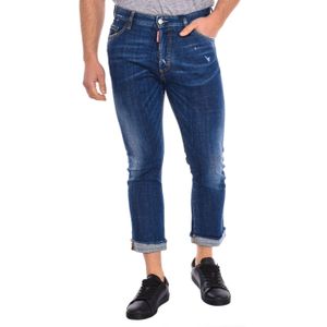 Dsquared2 - Jeans - Heren - Blauw - Katoen - Recht Gesneden