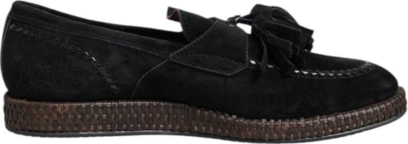 Dolce & Gabbana - Loafers - Zwart - Suède - Met Tassel Versiering