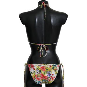 Silvian Heach Women's Cream Mid Waist Cotton Straight Cropped Pants