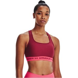 Under Armour UA Mid sportbeha met gekruiste bandjes voor dames, roze