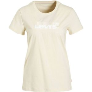 Levi's T-shirt Met Logo Crème - Gebroken Wit - Dames - Maat L