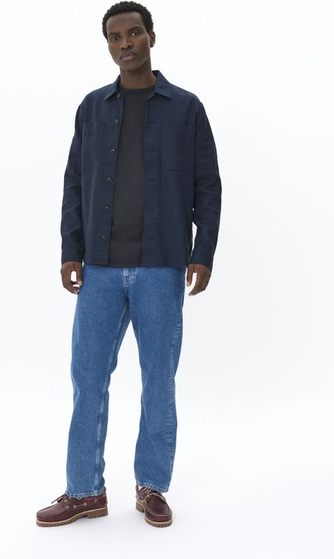 Matinique - PELTON - Overhemdjack - Slim Fit - Mix van Katoen en Linnen