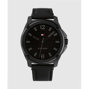 Accessories Tommy Hilfiger Jason Leather Watch in Black