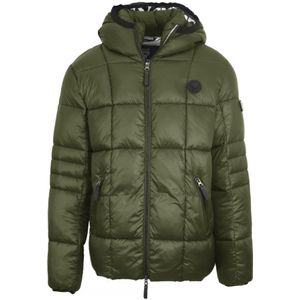 Plein Sport Small Circle Logo Quilted Green Jacket