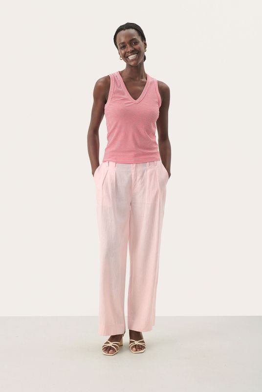 Part Two - Veelkleurig - Top - Rode en Wit Gestreepte - Dames