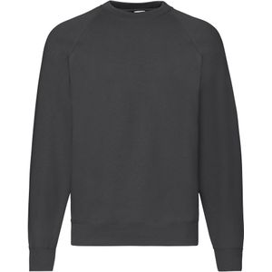 Fruit of the Loom Heren Klassiek 80/20 Raglan Sweatshirt (Licht Grafiet)