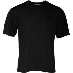 Dolce & Gabbana - Crew Neck - T-shirt - Zwart - Katoen