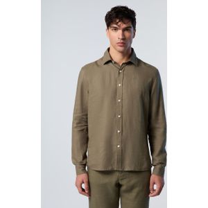 North Sails - Linnen Overhemd - Groen - Lange Mouwen