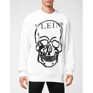Philipp Plein, Heren, Sweatshirts & Hoodies, Wit, Maat: S Katoen,