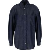 Armani - Overhemd - Indigo Denim - Lange Mouwen - Normale Pasvorm