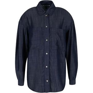 Armani - Overhemd - Indigo Denim - Lange Mouwen - Normale Pasvorm