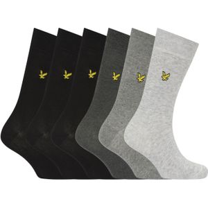 Lyle & Scott Heren Basic Dress Socks (Set van 6) (Veelkleurig)