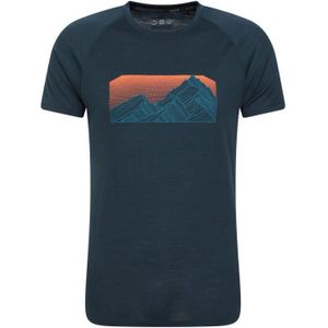 Mountain Warehouse Heren Quest Mountain Thermal T-Shirt (Marine)