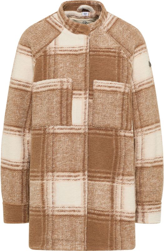 Dreimaster - Tussenjas - Geruit - Beige Bruin - Wolmix