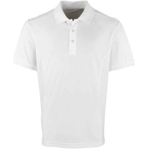 Premier Heren Coolchecker Pique Poloshirt (Wit)