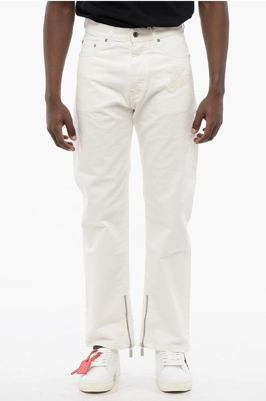 Denim Rules - Stretch Denim Jeans - Wit - Enkelrits 20 cm