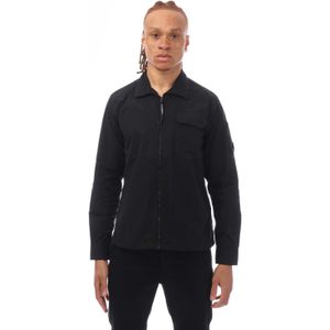 C.P. Company - Organic Gabardine Zip Overshirt - Zwart - 100% Katoen