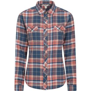 Mountain Warehouse - Willow - Flanellen Overhemd - Marine - 100% Katoen, 2 Borstzakken, Knoopsluiting