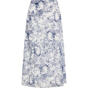 Dreimaster - A-lijnrok - Marine - Midi met Bloemenprints