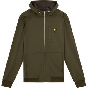 Lyle & Scott Geborduurde Soft Shell Jas met logo voor heren (Olijf)