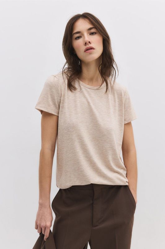 No Matter What - T-shirt - Beige Gemêleerd