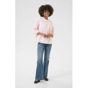 Blouse met lange mouwen Relaxed fit Pink/Yellow/Lavender Stripe multicolour