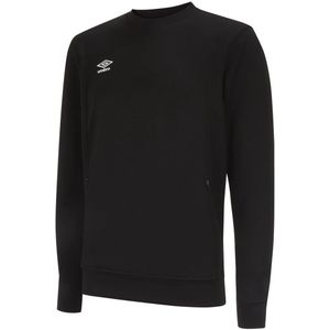 Umbro Heren Pro Stacked Logo Fleece Pullover (Zwart/Wit)