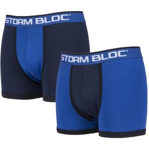 2-pack katoenen ondergoed met comfortabele elastische taille voor heren - 05 Navy / Blue