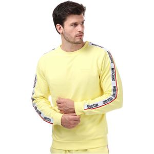 Moschino sweatshirt met logotape voor heren, geel