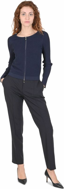 Hugo Boss - Blauwe Gebreide Trui - Dames - Elastaanmix