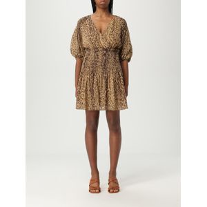 Mini-jurk Dierenprint Gerimpelde Taille