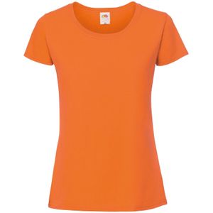 Fruit Of The Loom Vrouwen / Dames Fit Ringgesponnen Premium Tshirt (Oranje)