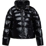 Pinko, Dames, Jassen, Zwart, Maat: 3XS Nylon,