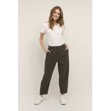 Kaffe - KAMerle - Bandplooibroek - Kaki - Tapered - High Waist