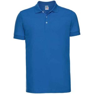 Russell Heren Piqué Stretch Poloshirt (Azuurblauw)