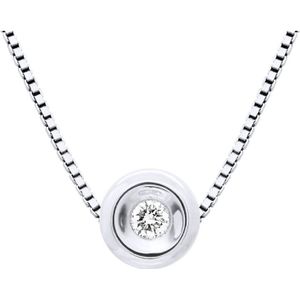 Diamond Necklace Natural gekrompen Clos 0050 Cts 925