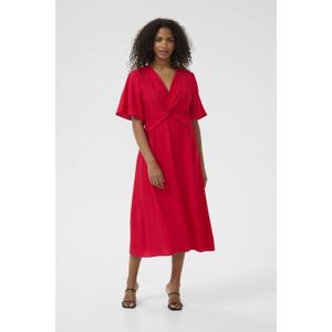 Kaffe - Jasmin - Jurk - Cranberry - 3/4 Lengte - V-hals