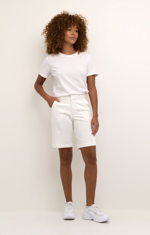 Korte broeken - Cream - Regular Fit - Hoge Taille - Boven de Knie