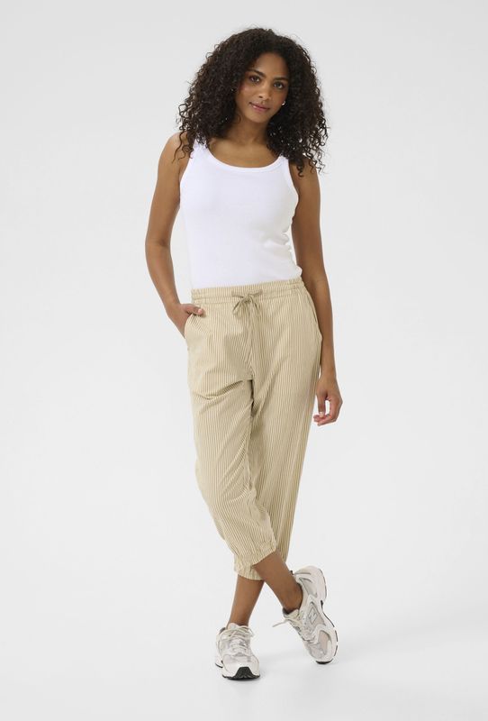 Kaffe, Dames, Broeken, Beige, Maat: XS Leer,