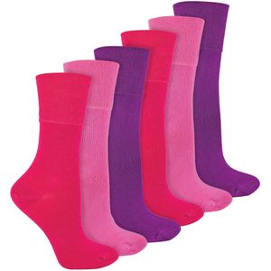 IOMI - Set van 6 Bamboesokken - Roze - Voor Diabeten - Dames