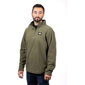 Caterpillar Cat Microfleece Half Rits Polyester Heren Groen Sweatshirt