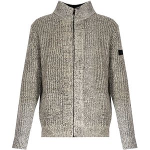 Guess - Truien - Grijs - Wolmix - Ritssluiting - Hoge Kraag - Twee Voorzakken