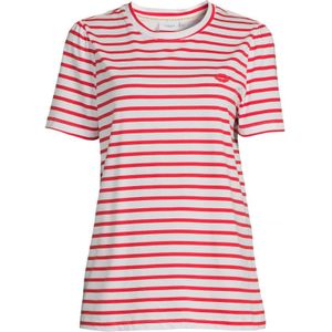 Saint Tropez gestreept T-shirt Taira rood/wit