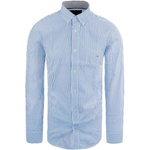 Eden Park - Oxford Overhemd - Wit Blauw - Lange Mouw