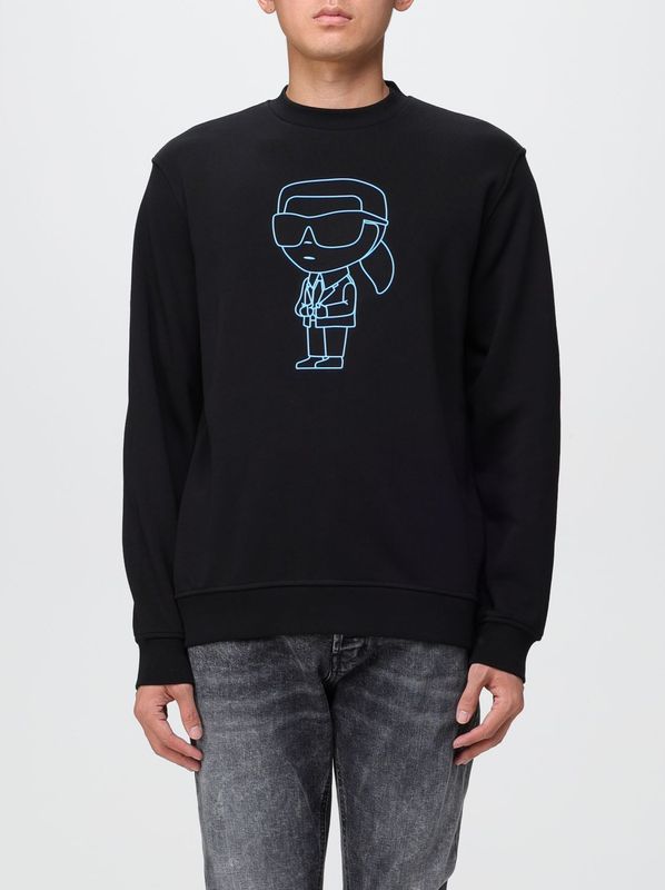 Karl Lagerfeld - Icon Sweatshirt - Zwart - Katoen - Lange Mouwen